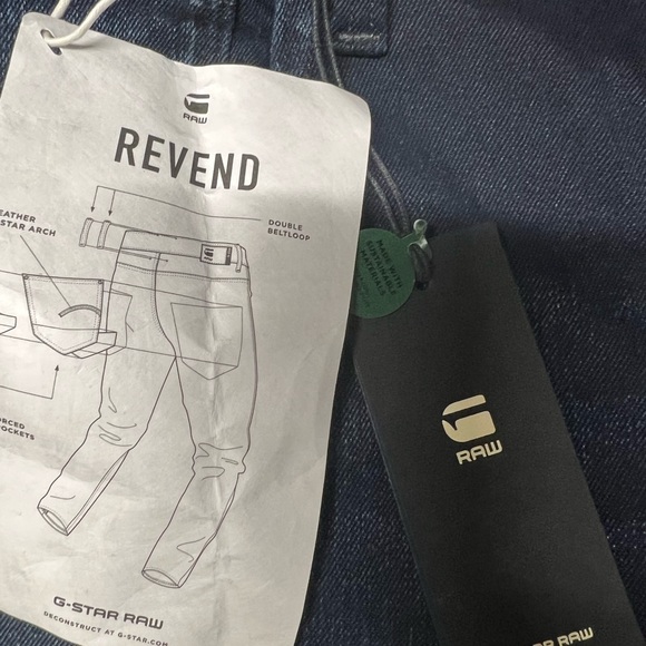 Mens brand new jeans raw skinny dark blue with tags g star - Picture 3 of 7
